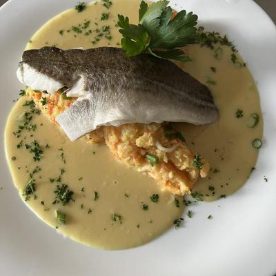 Kabeljau Auf Kartoffel Mohrenstampf Gross